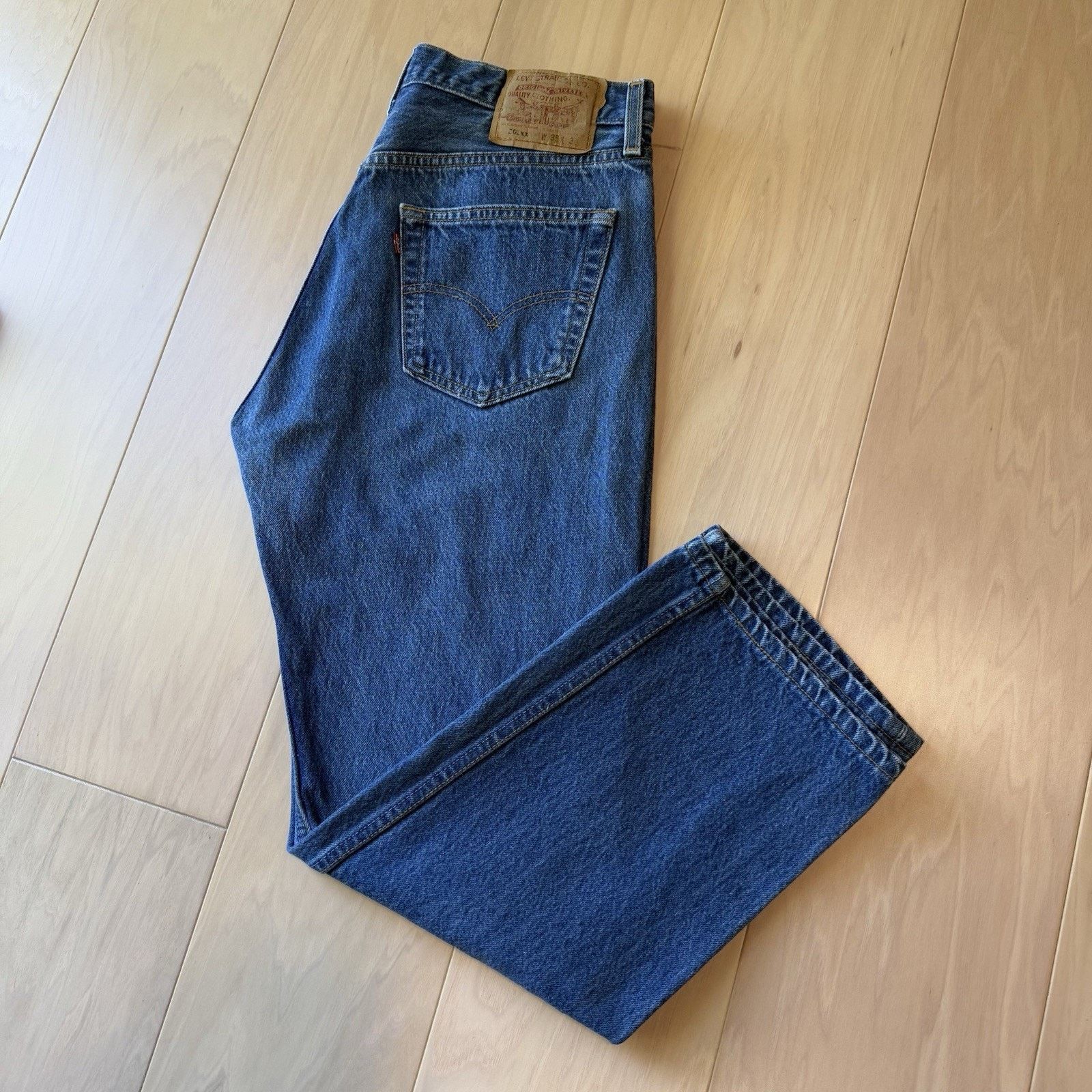 Levi's × Vintage Vintage Levis 501 Jeans 33 Blue 90s Made in USA Workwear Size US 33 - 10 Thumbnail