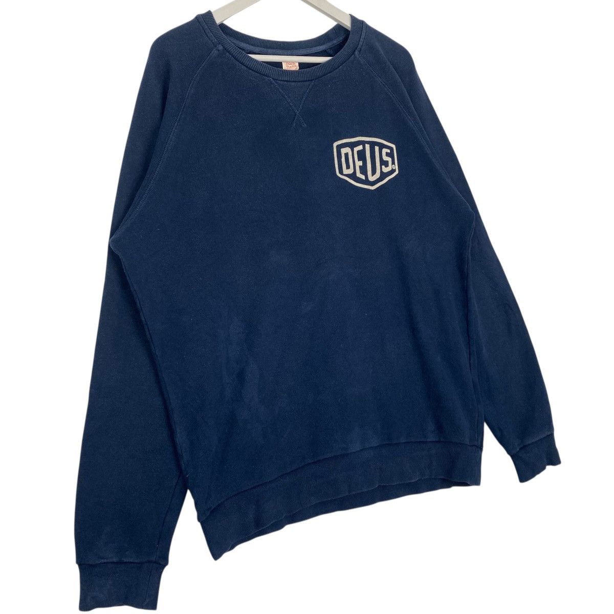 Vintage Vintage Deus Crewneck Sweatshirt Navy Blue Pullover Size L Size US L / EU 52-54 / 3 - 3 Thumbnail