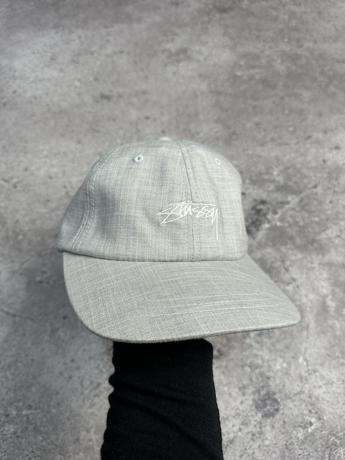 Stussy × Vintage Stussy Y2K Gray Cap Embroidered Logo Adjustable Size ONE SIZE - 7 Thumbnail