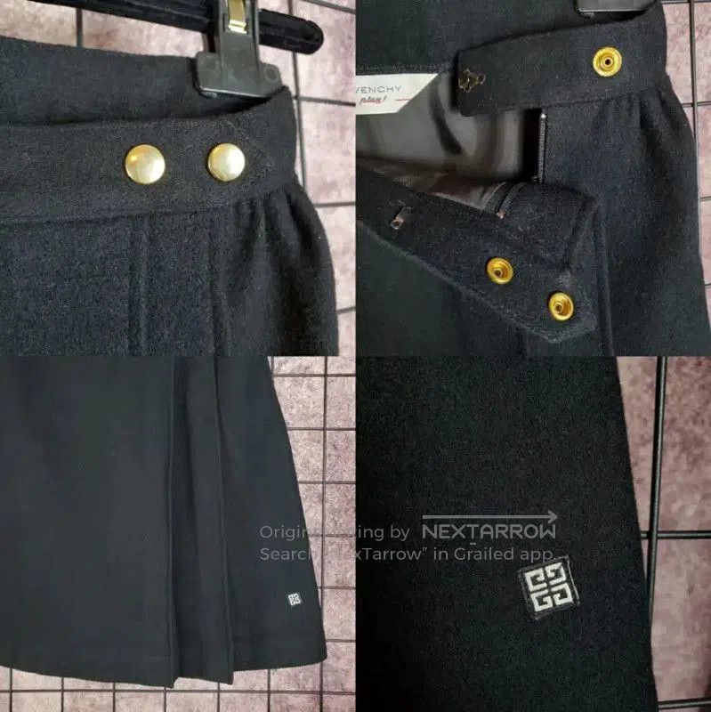 Givenchy Givenchy Black Wool Blend Embroidered Skirt . Size 23" - 8 Thumbnail