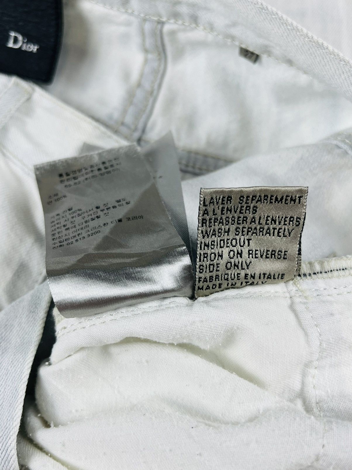 Dior SS12 Dior Homme Bleached Distressed Denim Jeans Size US 27 - 10 Thumbnail