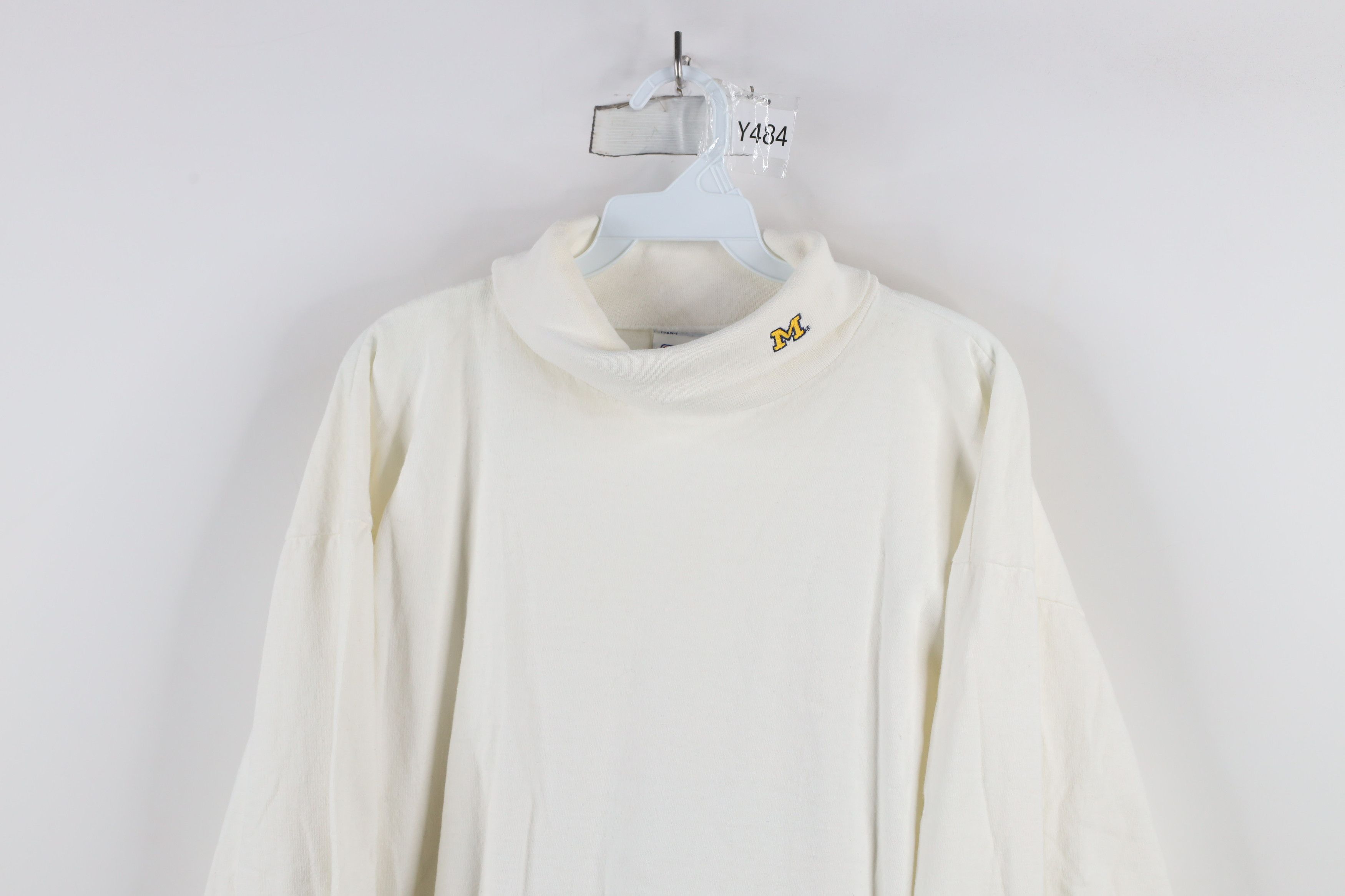 Vintage Vintage 90s University of Michigan Turtleneck T-Shirt USA Size US XL / EU 56 / 4 - 2 Thumbnail