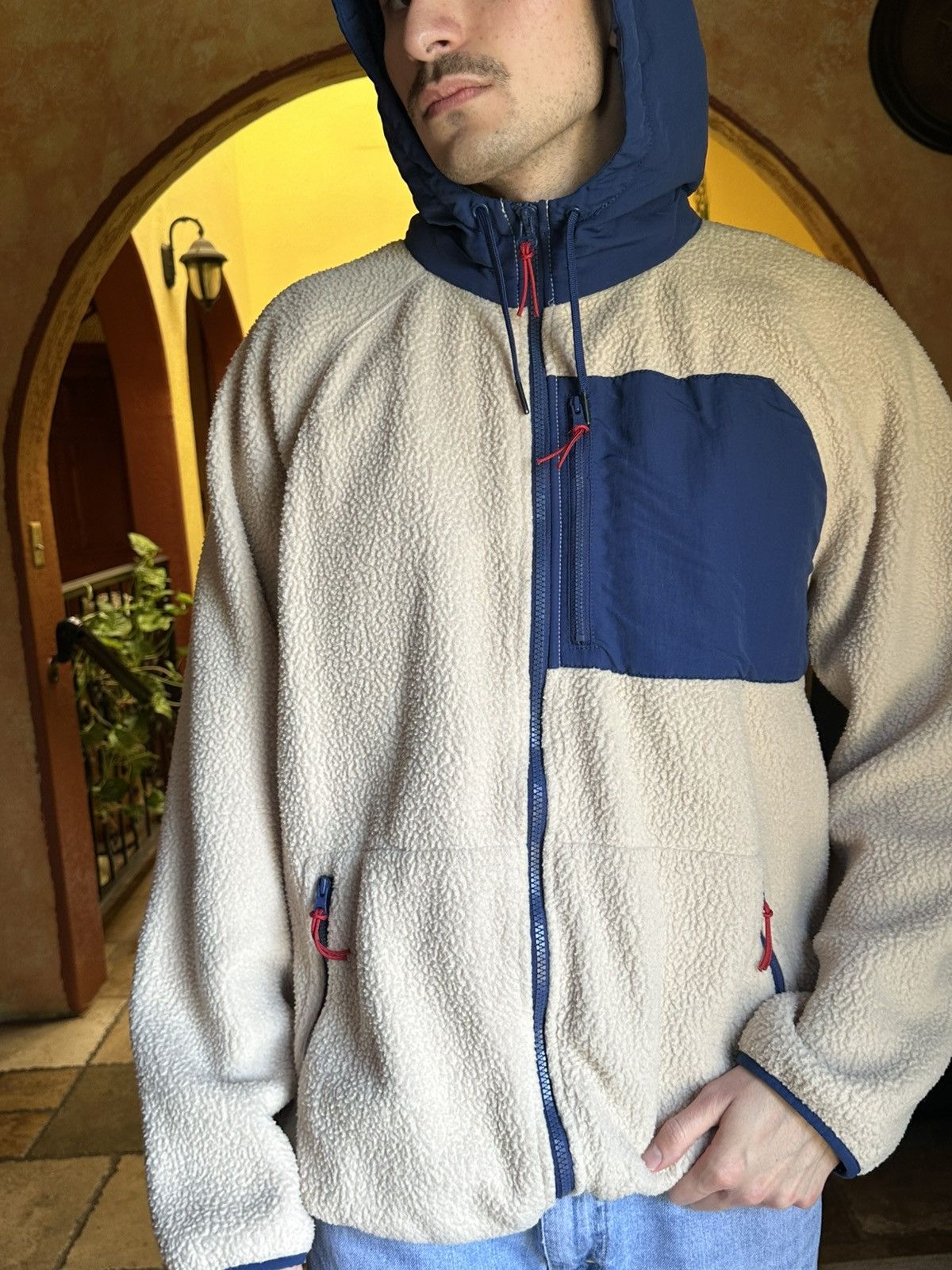 J.Crew 🔵 RARE J. Crew Nordic Sherpa Fleece Hoodie Jacket Size US XL / EU 56 / 4 - 5 Thumbnail