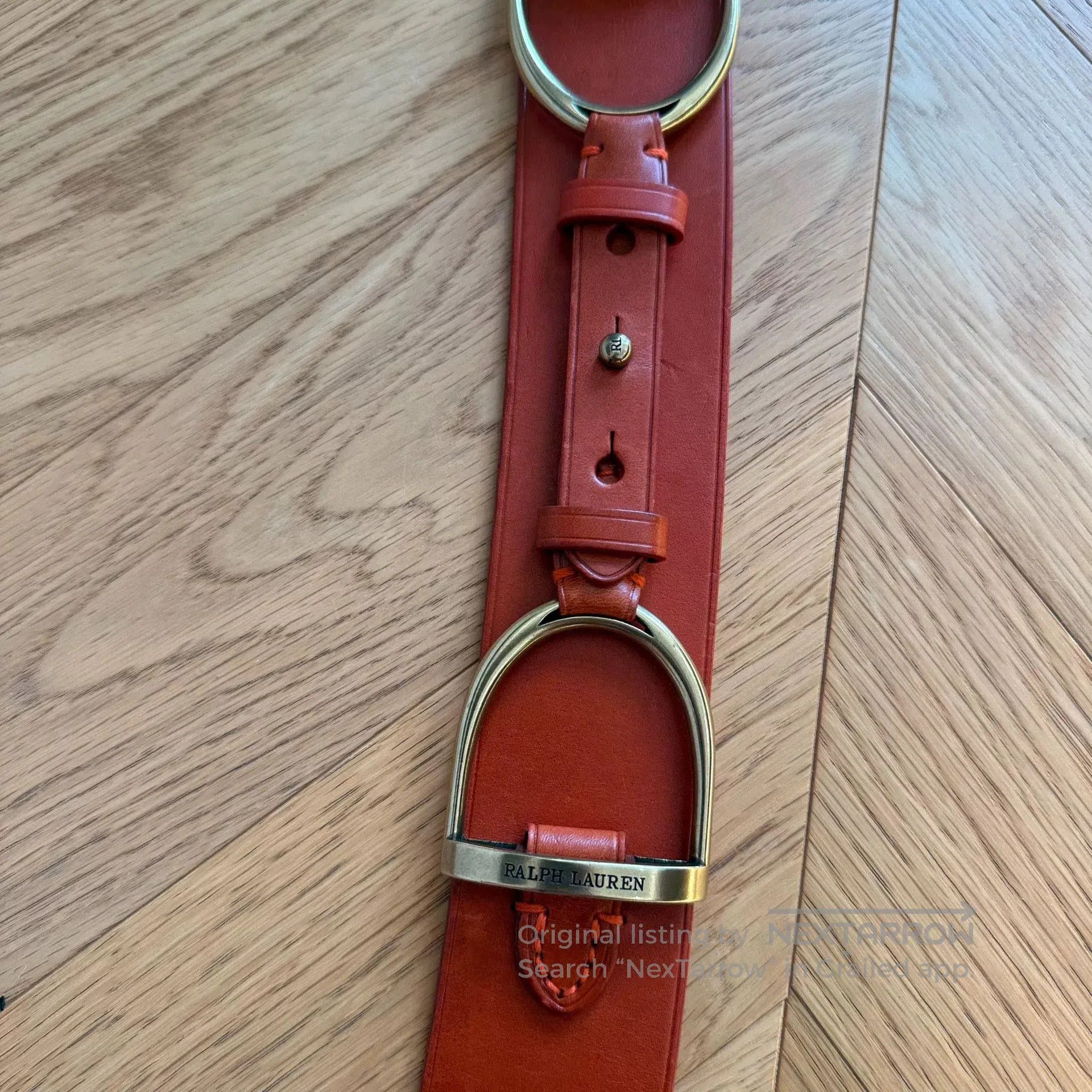 RLX Ralph Lauren Ralph Lauren Thick Leather Belt. Size ONE SIZE - 4 Thumbnail