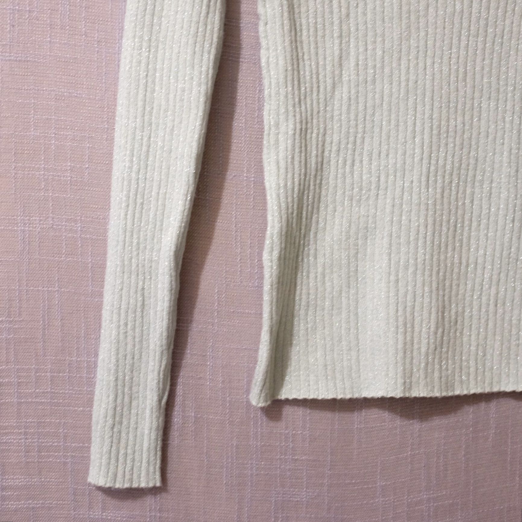 Nine West Nine West Sweater Crew Neck Ribbed Knit Metallic Mint Color Womens S #A2-36 Size S / US 4 / IT 40 - 3 Thumbnail