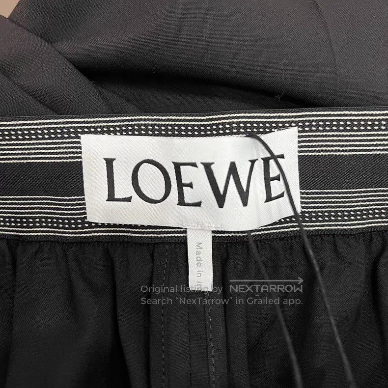 Loewe Loewe size XS Black Wool Wide Leg Pants Size 22" - 4 Thumbnail