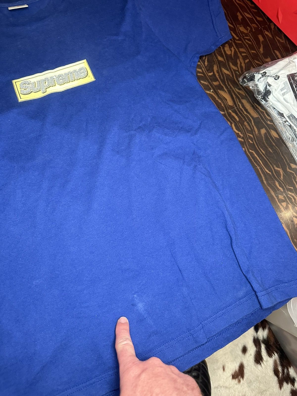 Supreme Bling Tee MEDIUM WORN