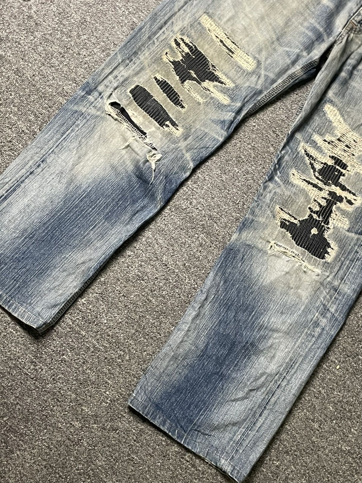 Edwin × Vintage Exclusive Vintage Edwin Distressed Denim (89) Size US 34 / EU 50 - 4 Thumbnail