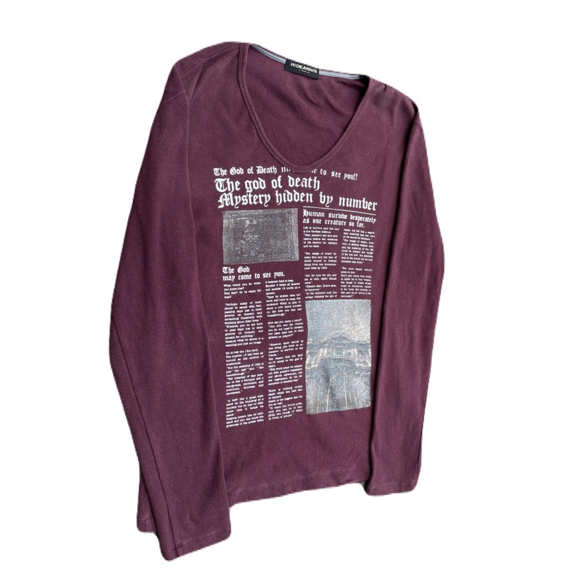 If Six Was Nine 2000s Japanese archive Vkei Poem Long Sleeve Tee Gyaruo Size US S / EU 44-46 / 1 - 3 Thumbnail