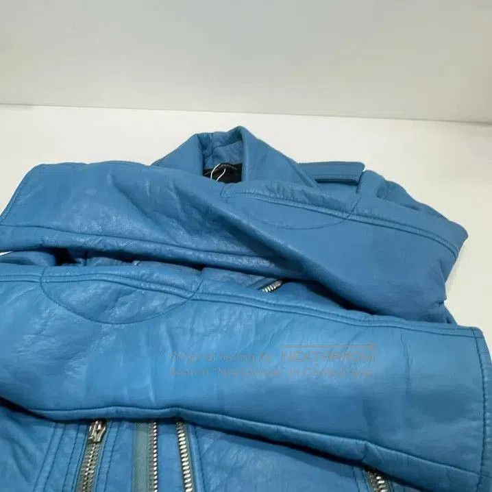 Balenciaga Balenciaga Blue Biker Leather Jacket for Unisex. Size US M / EU 48-50 / 2 - 6 Thumbnail