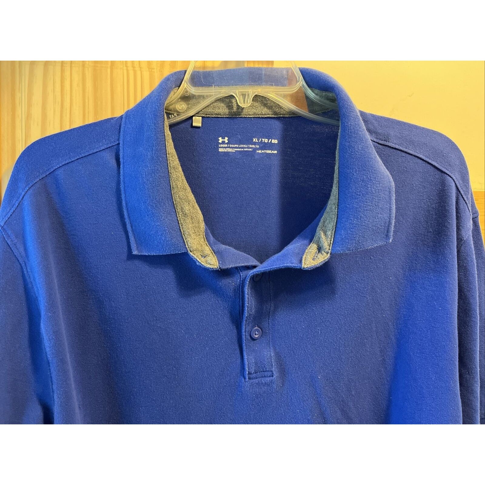 Under Armour Under Armour Heat Gear Men’s XL Blue SS Cotton Polo Shirt Size US XL / EU 56 / 4 - 5 Thumbnail