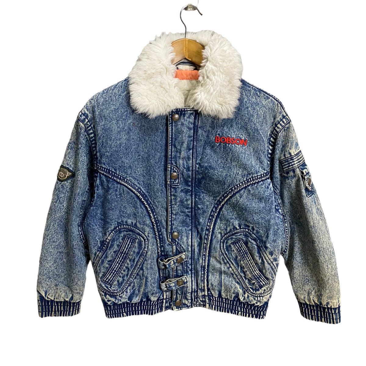 Vintage Vintage 80s Bobson asid wash denim jacket Size US S / EU 44-46 / 1 - 1 Thumbnail