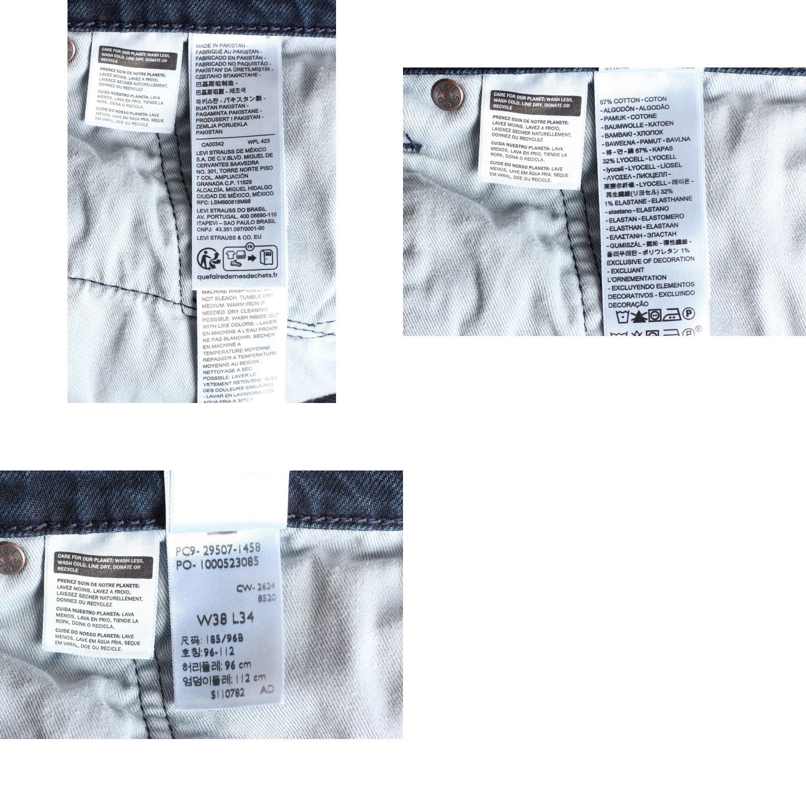 Levi's LEVI’S 502 PREMIUM Big E Tapered Jeans Men 38 Regular Blue Denim Stretch 5-Pocket Rise Mid L32 Vintage No Size US 38 / EU 54 - 8 Thumbnail