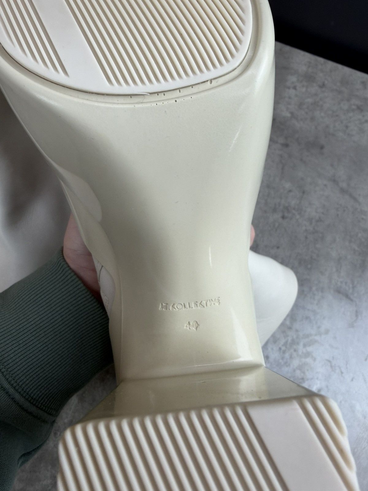 Peter Do at.kollektive x Peter Do Leather Platform Ankle Boots White Size US 10 / IT 40 - 14 Thumbnail