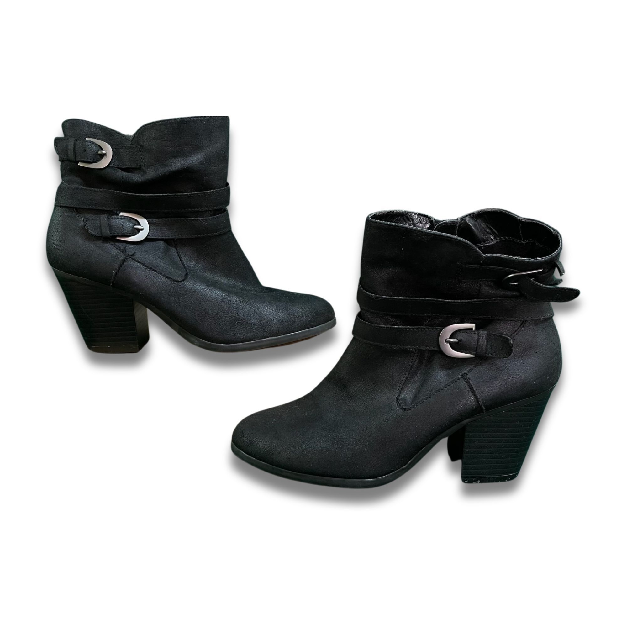 Other Aerosoles Soto Black Ankle Boots Size 7.5 With Buckle Detail Size US 7.5 / IT 37.5 - 2 Thumbnail
