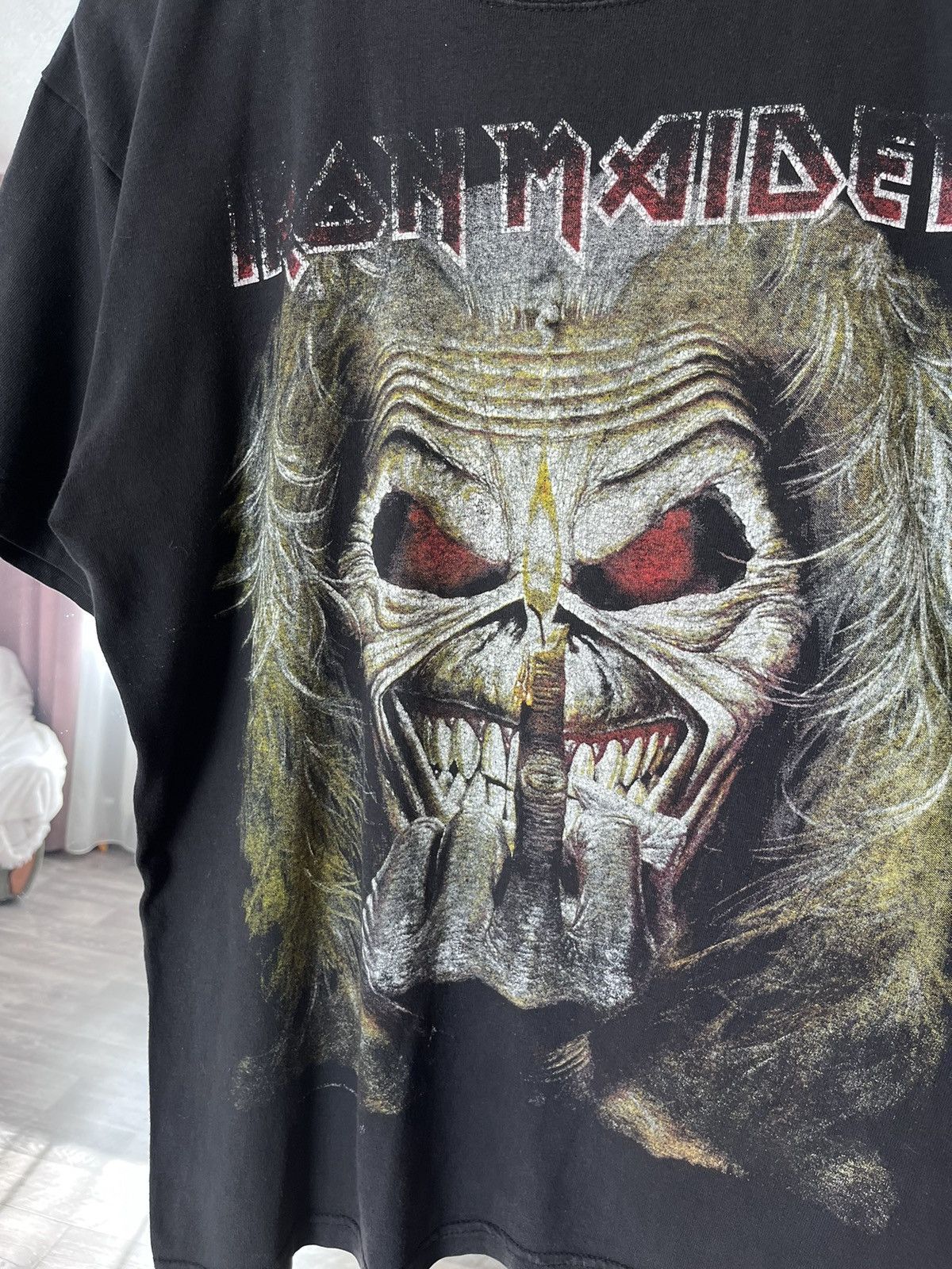 Band Tees Vintage Y2K Iron Maiden Middle Finger Fuck You Tee T-Shirt Size US L / EU 52-54 / 3 - 6 Thumbnail