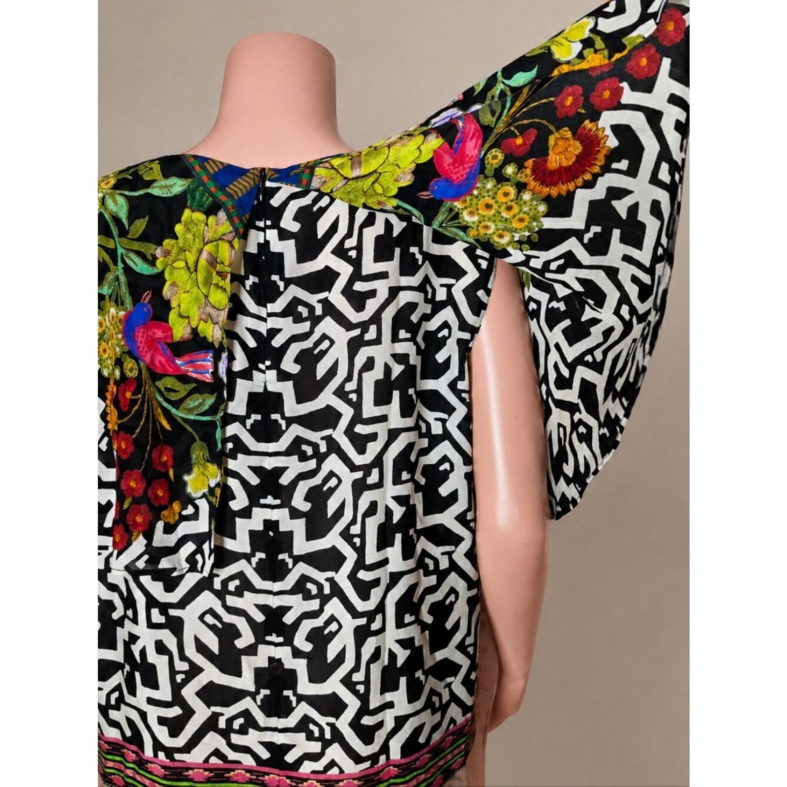 Etro Etro Floral Silk Geometric Kimono Cape Top Size 48 Size XL / US 12-14 / IT 48-50 - 5 Thumbnail