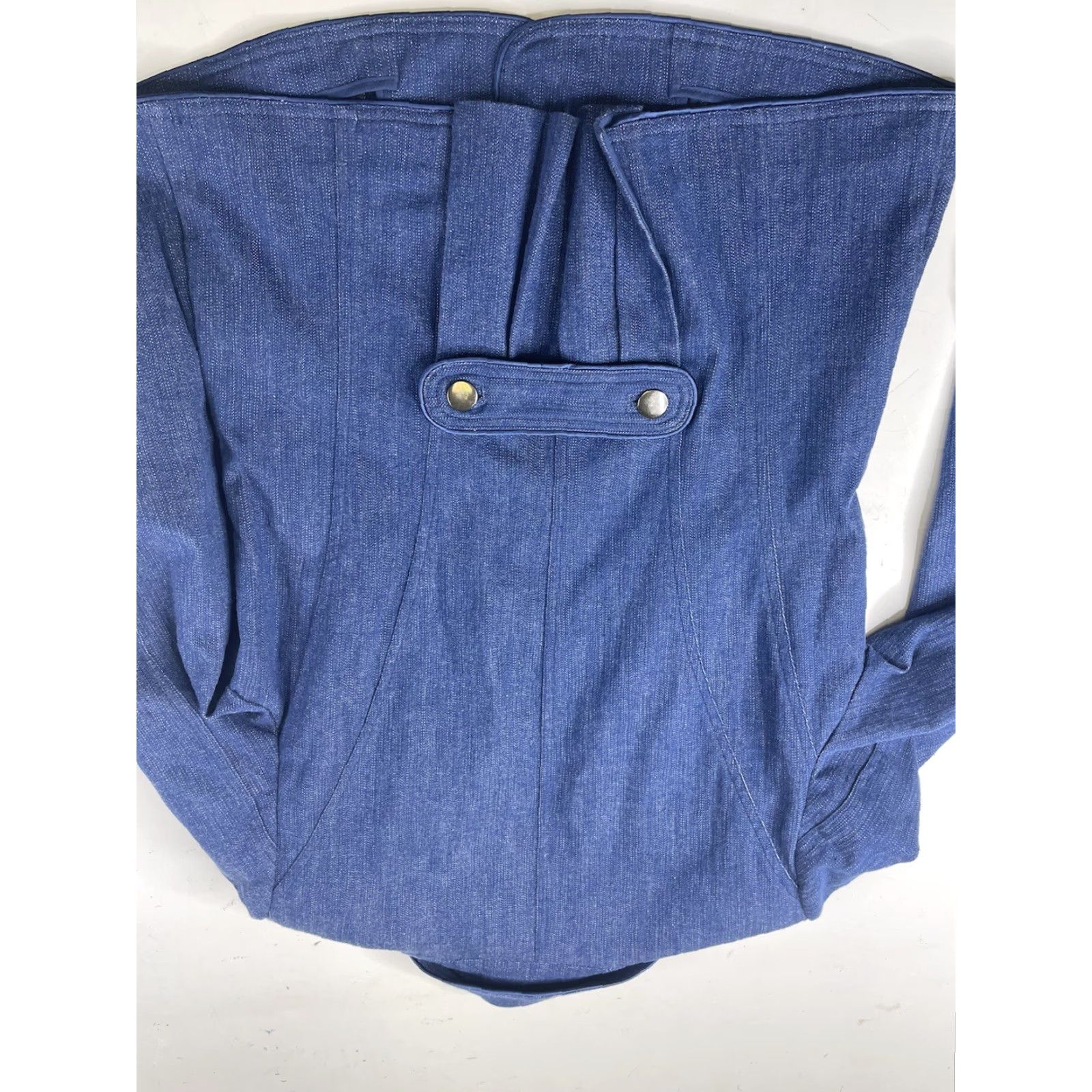 Vintage J Peterman Womens Denim Jacket Blue Pockets Button Long Sleeve Size 8 - Regular - Jacket Size M / US 6-8 / IT 42-44 - 8 Thumbnail