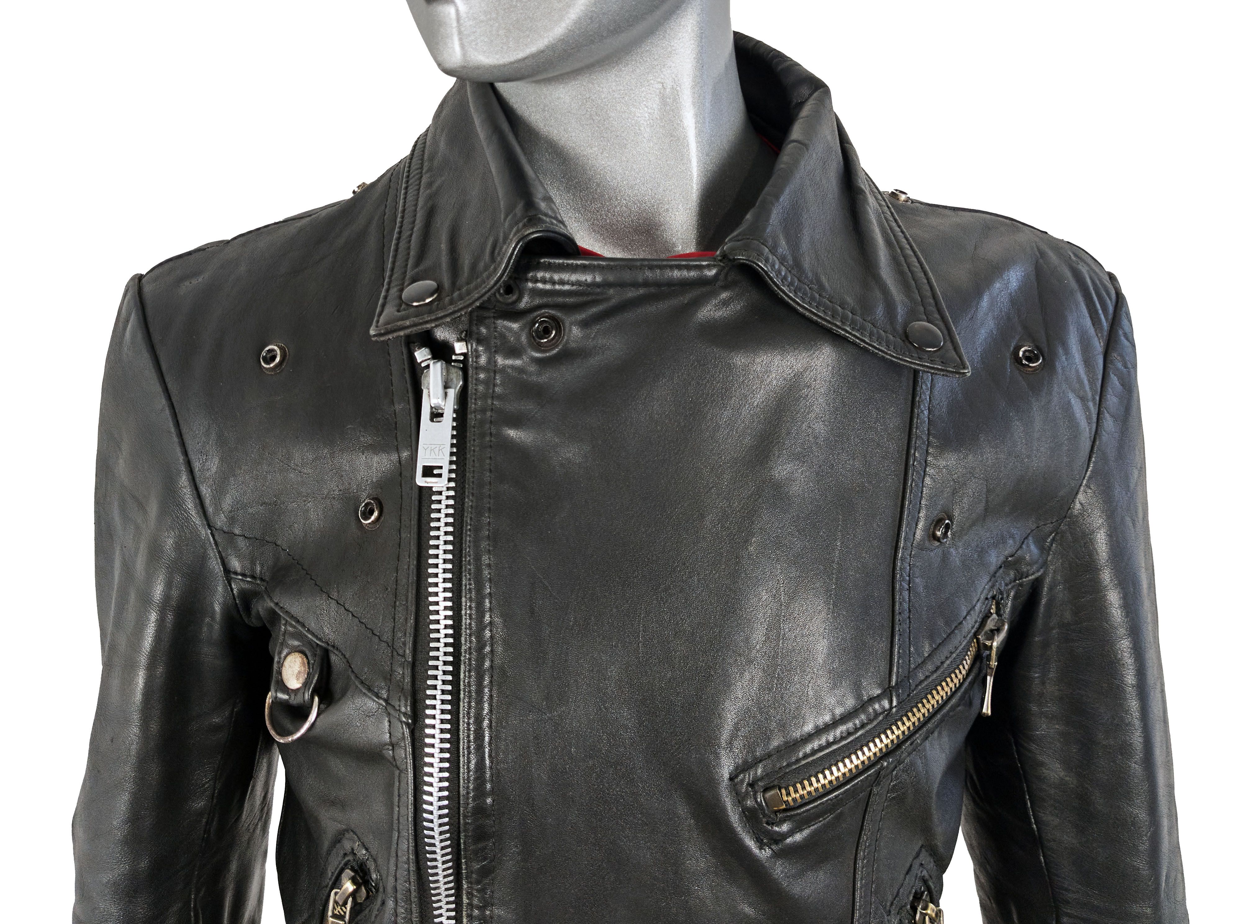 Vintage Vintage 70s Scandinavian Leather Motorcycle Biker Jacket Size US S / EU 44-46 / 1 - 10 Thumbnail