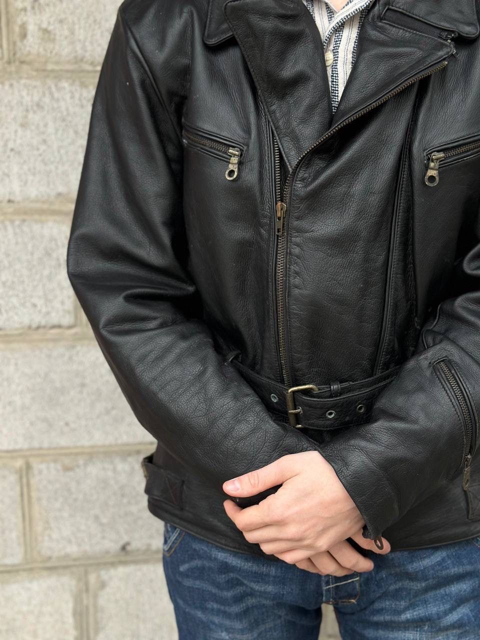 Cowboy Equipment VTG 90s Western Leather Moto Jacket Size L Sanmaru Y2K USA Size US L / EU 52-54 / 3 - 5 Thumbnail