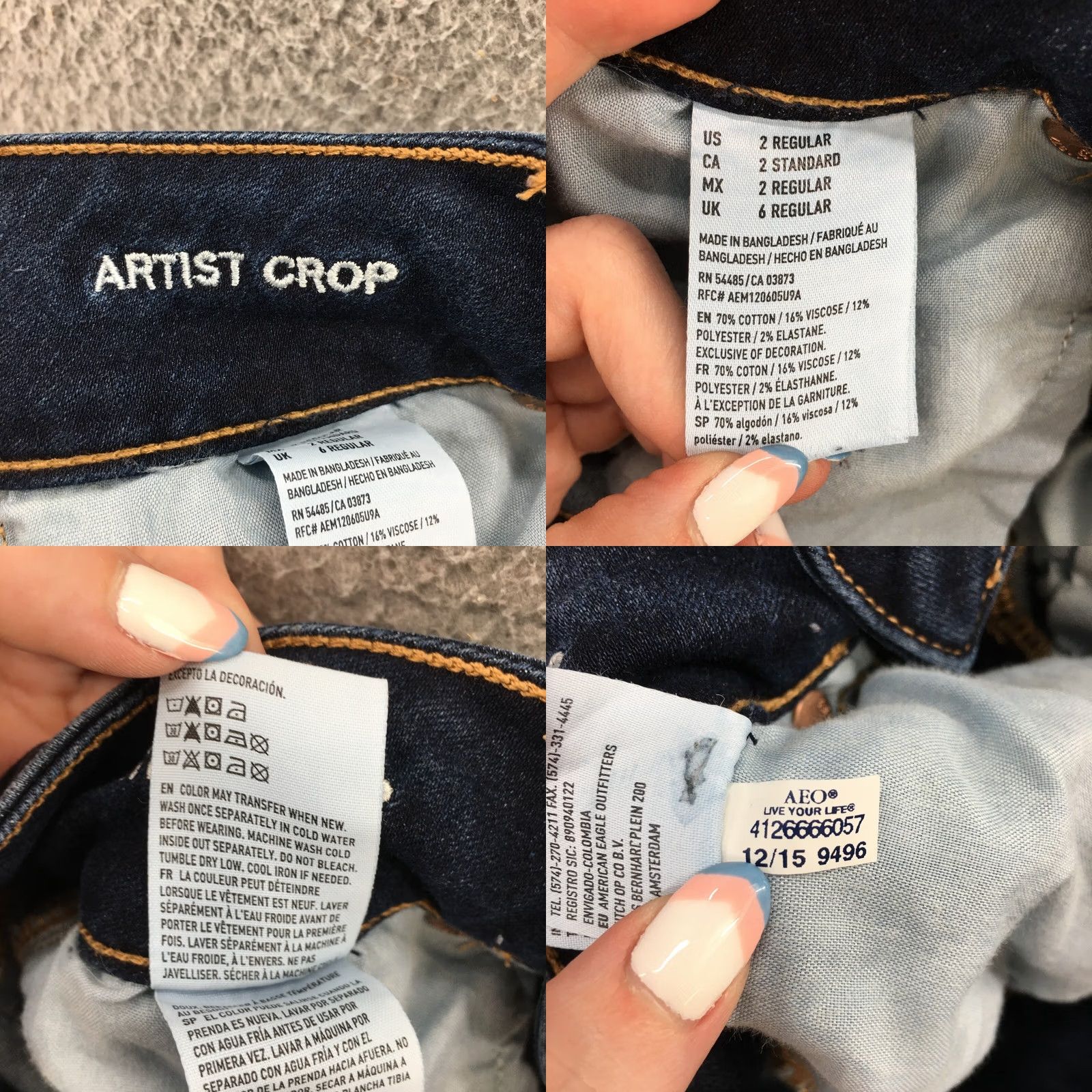 American Eagle Outfitters American Eagle Outfitters Artist Crop Jeans Womens Regular 2R Blue Denim Size 26" / US 2 / IT 38 - 10 Thumbnail