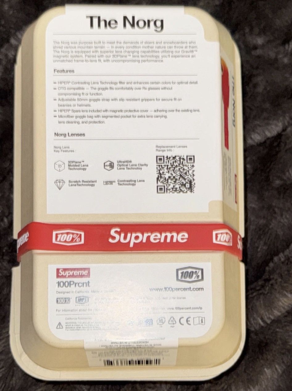 Supreme Supreme x 100% Norg Goggles ‘Red’ Size ONE SIZE - 3 Thumbnail