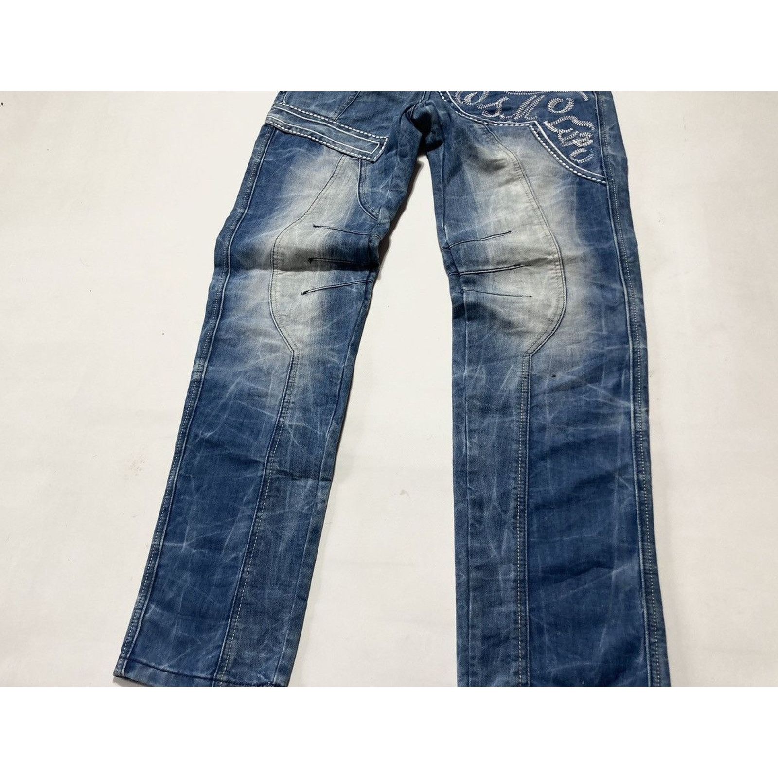 Hysteric Glamour × Vintage Vintage Kosmo Lupo Embroidered Logo Jeans 90s Size US 31 - 5 Thumbnail