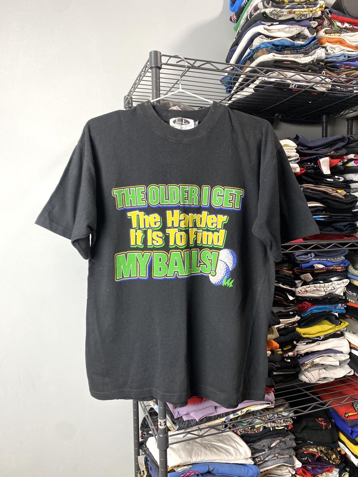 Vintage 1990’s Vintage Find My Balls Funny T Shirt Golf Polo Size US M / EU 48-50 / 2 - 1 Thumbnail