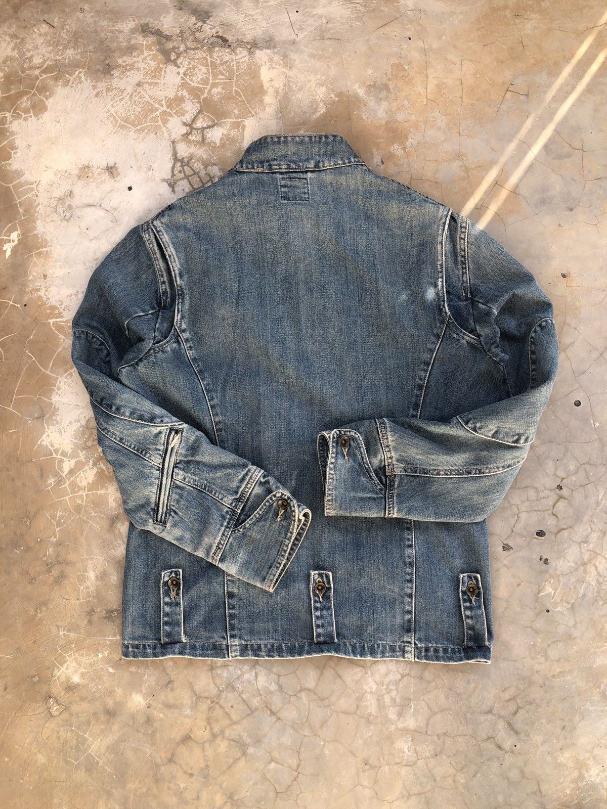 G-Star Vintage G-Star Raw Mechanic Zipper Denim Biker Rider Jacket Size US M / EU 48-50 / 2 - 16 Thumbnail