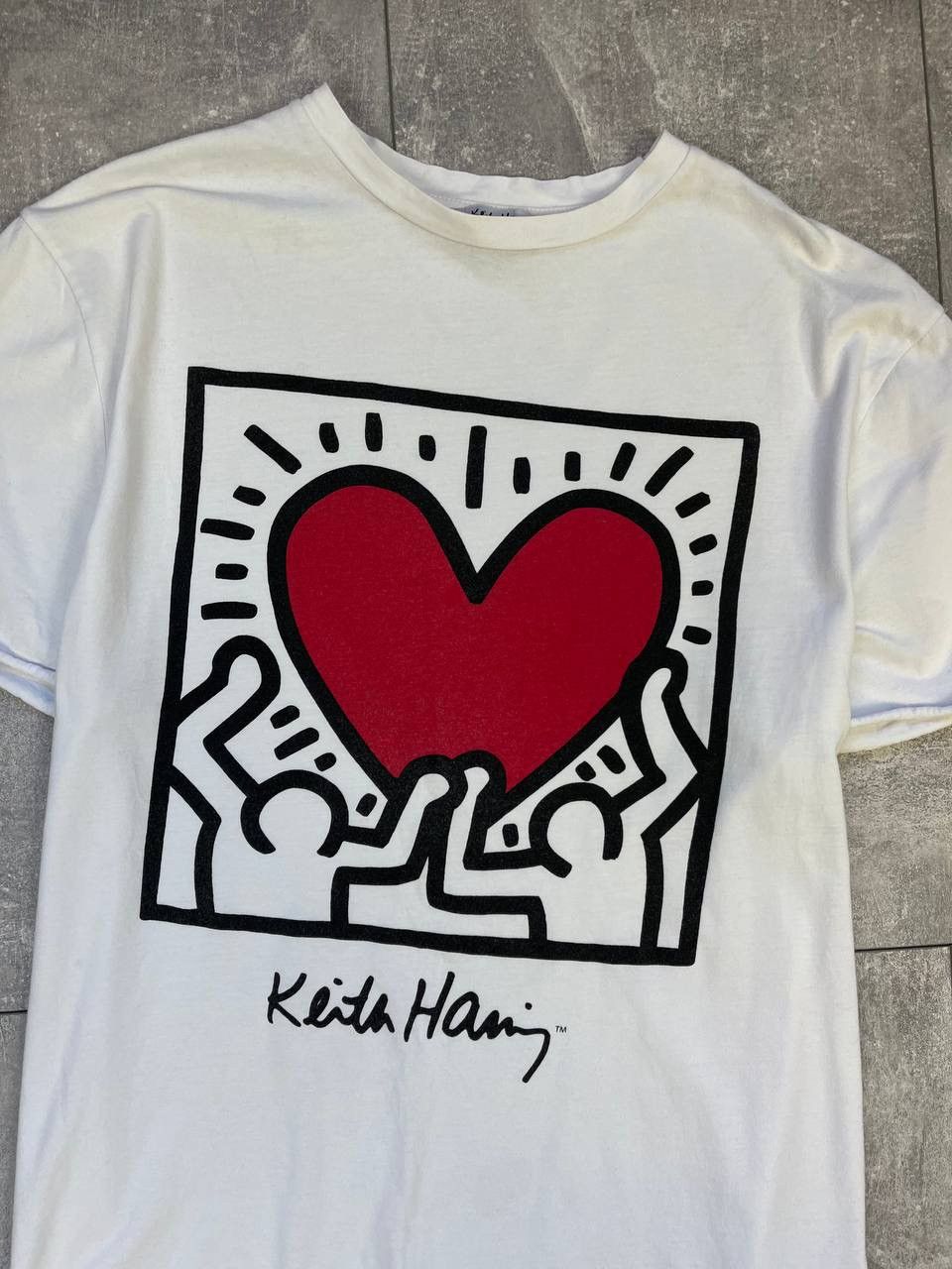 Keith Haring × Vintage Keith Haring white Heart tee Size US M / EU 48-50 / 2 - 5 Thumbnail