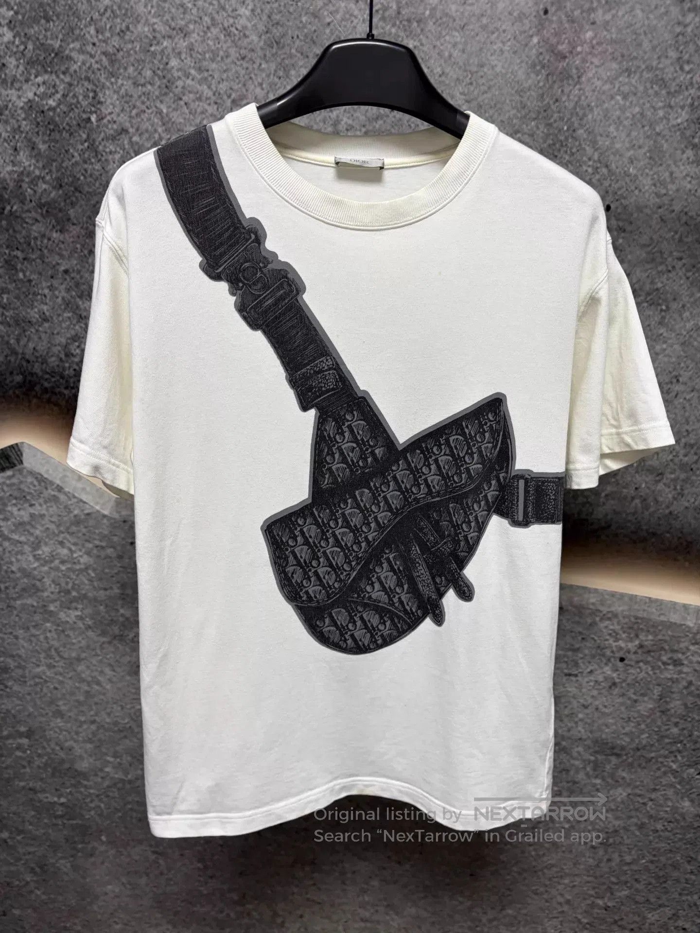 Dior White Short Sleeve Graphic T-Shirt with Bag Print. Size US M / EU 48-50 / 2 - 1 Thumbnail
