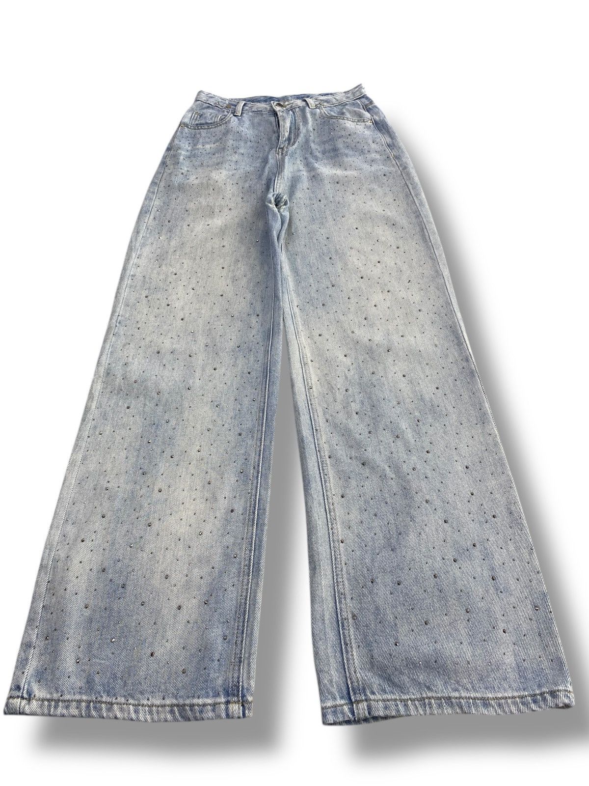 Japanese Brand Japanese Brand Diamond Studded Style Baggy Jeans Size US 28 / EU 44 - 1 Thumbnail