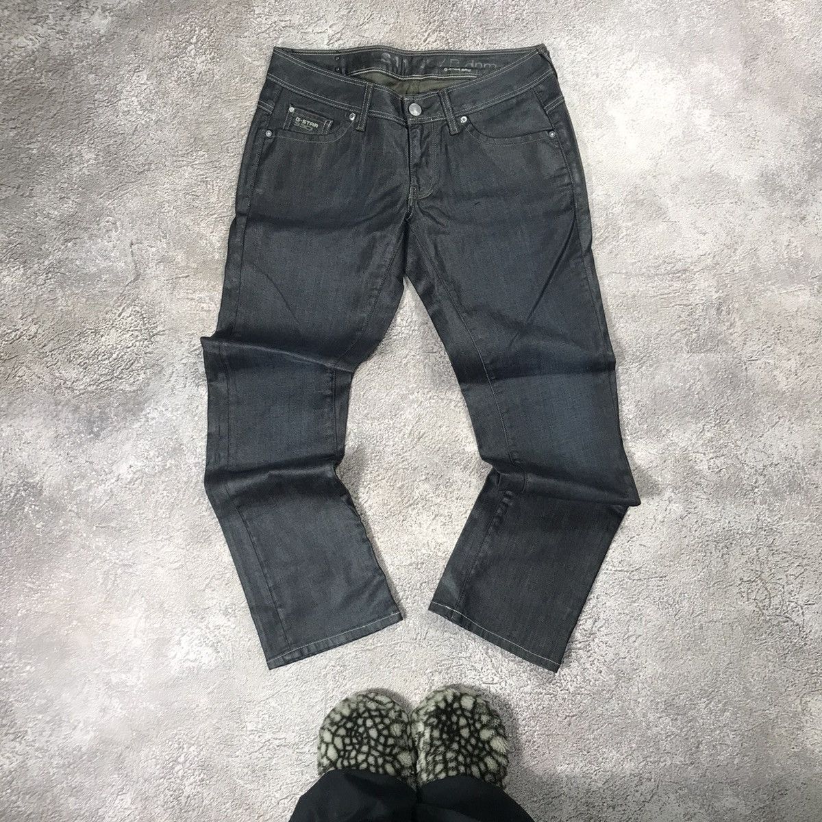 Vintage Vintage 90s G Star Raw Baggy Flared Jeans Streetwear Logo 31 Size 31" - 2 Thumbnail