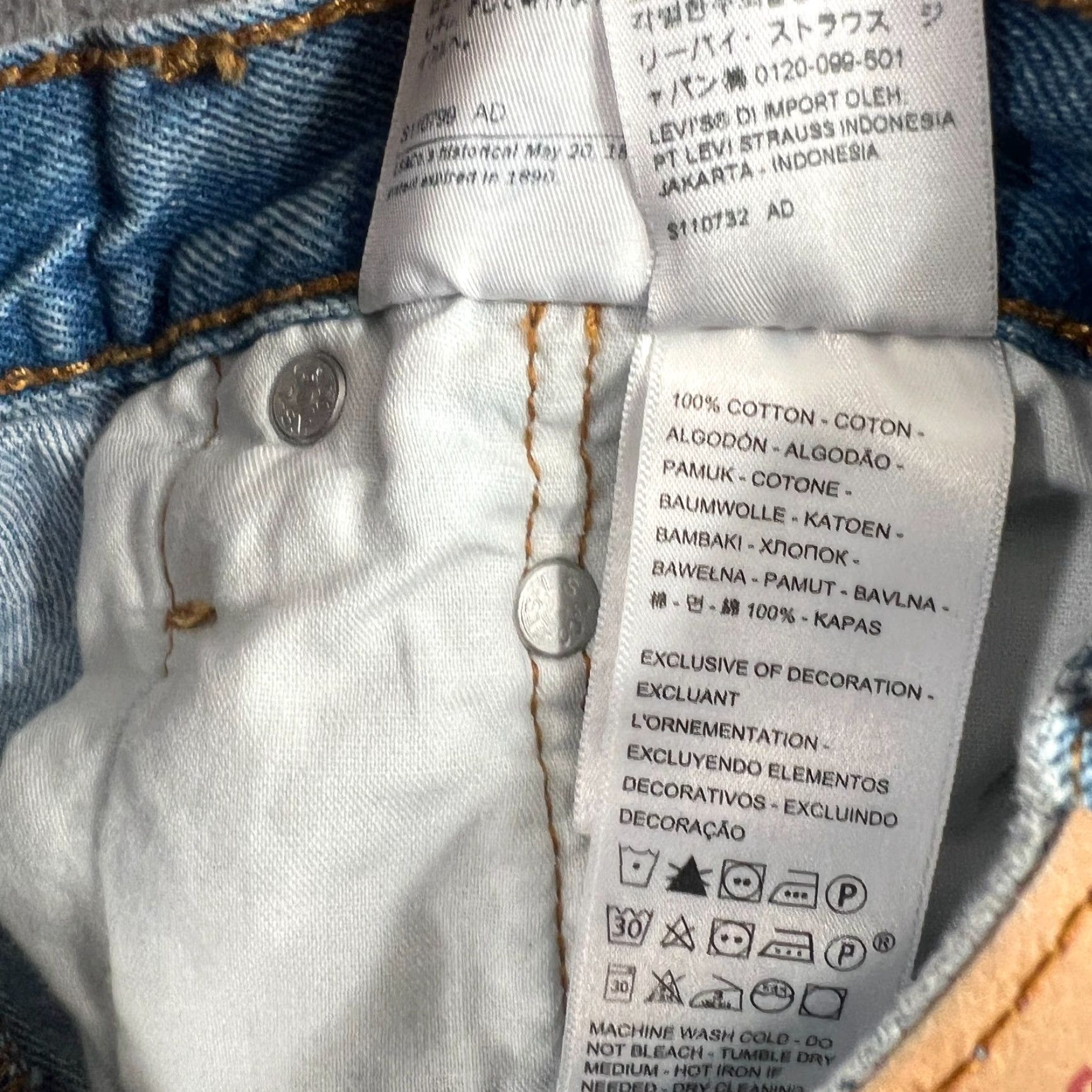Levi's Levi's 501 Women's Blue Distressed Denim Cut Off Frayed Shorts Button-Fly W29 Size 29" - 7 Thumbnail