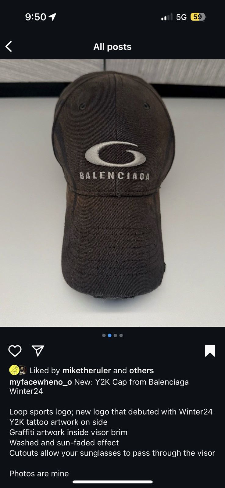 Balenciaga FW/24 Y2K Hat (Graffiti/Tattoo) Size ONE SIZE - 11 Thumbnail