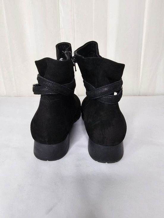 Mephisto MEPHISTO Azzura Black Suede Ankle Booties Soft-Air Wedge Size US 10 / IT 40 - 5 Thumbnail