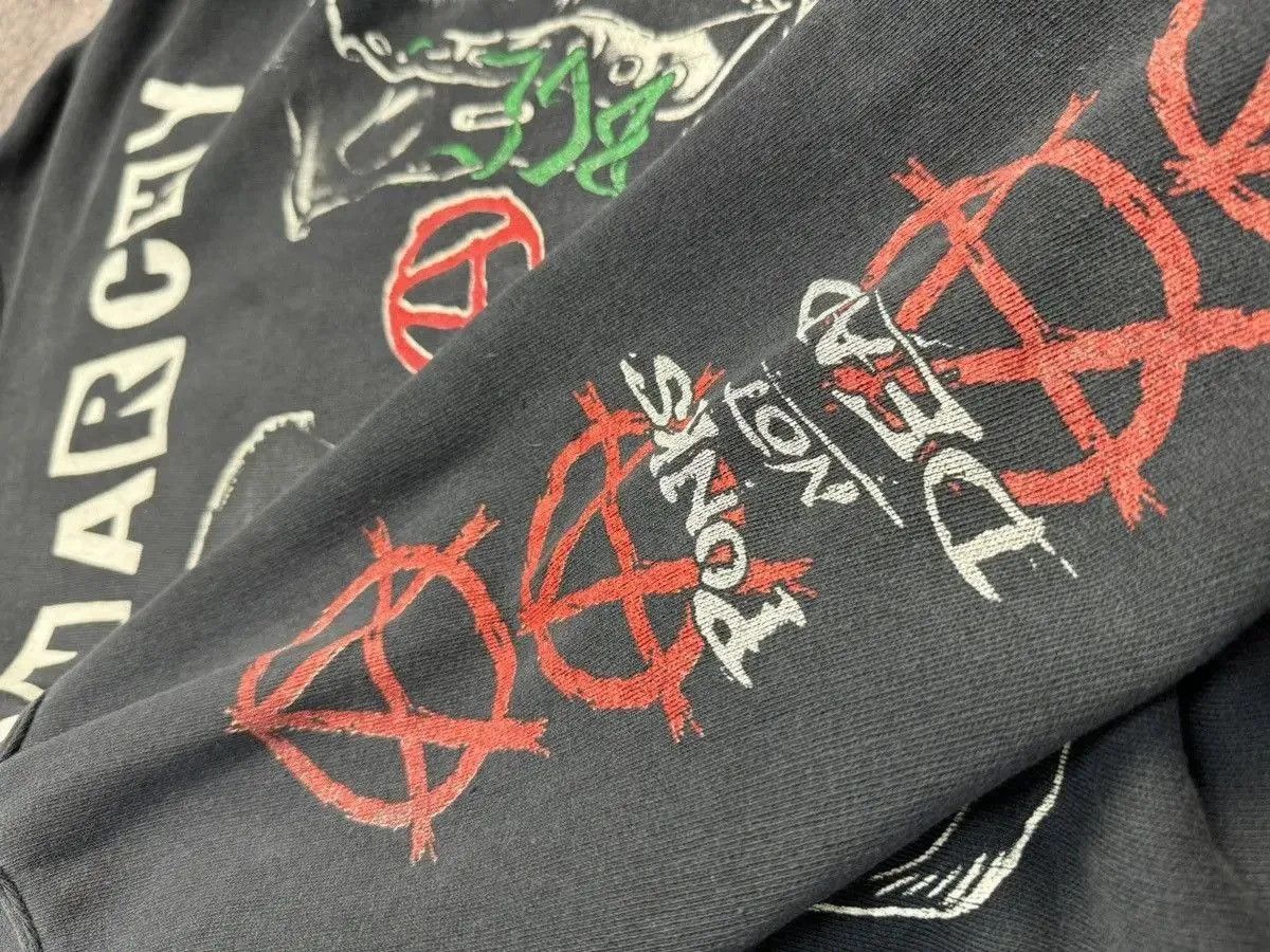 Band Tees × Ghost Supply Very rare Anarchy Punks not Dead merch vintage faded hoodie Size US L / EU 52-54 / 3 - 6 Thumbnail