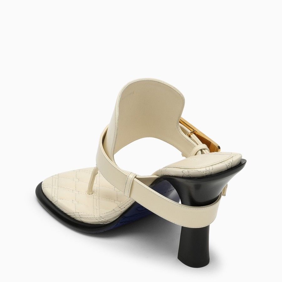 Burberry o1d2blof0824 Leather Sandals in Beige Size US 7 / IT 37 - 4 Thumbnail