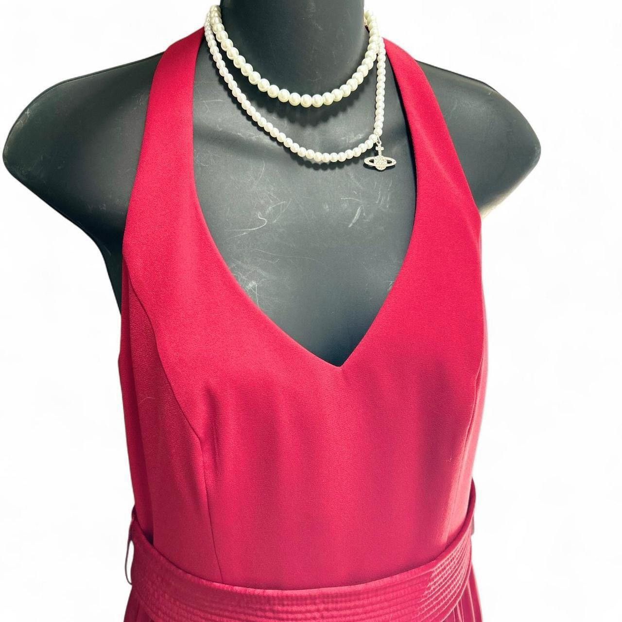 Vera Wang Vera Wang White Label Red silky dress size 4US Vintage Size S / US 4 / IT 40 - 4 Thumbnail