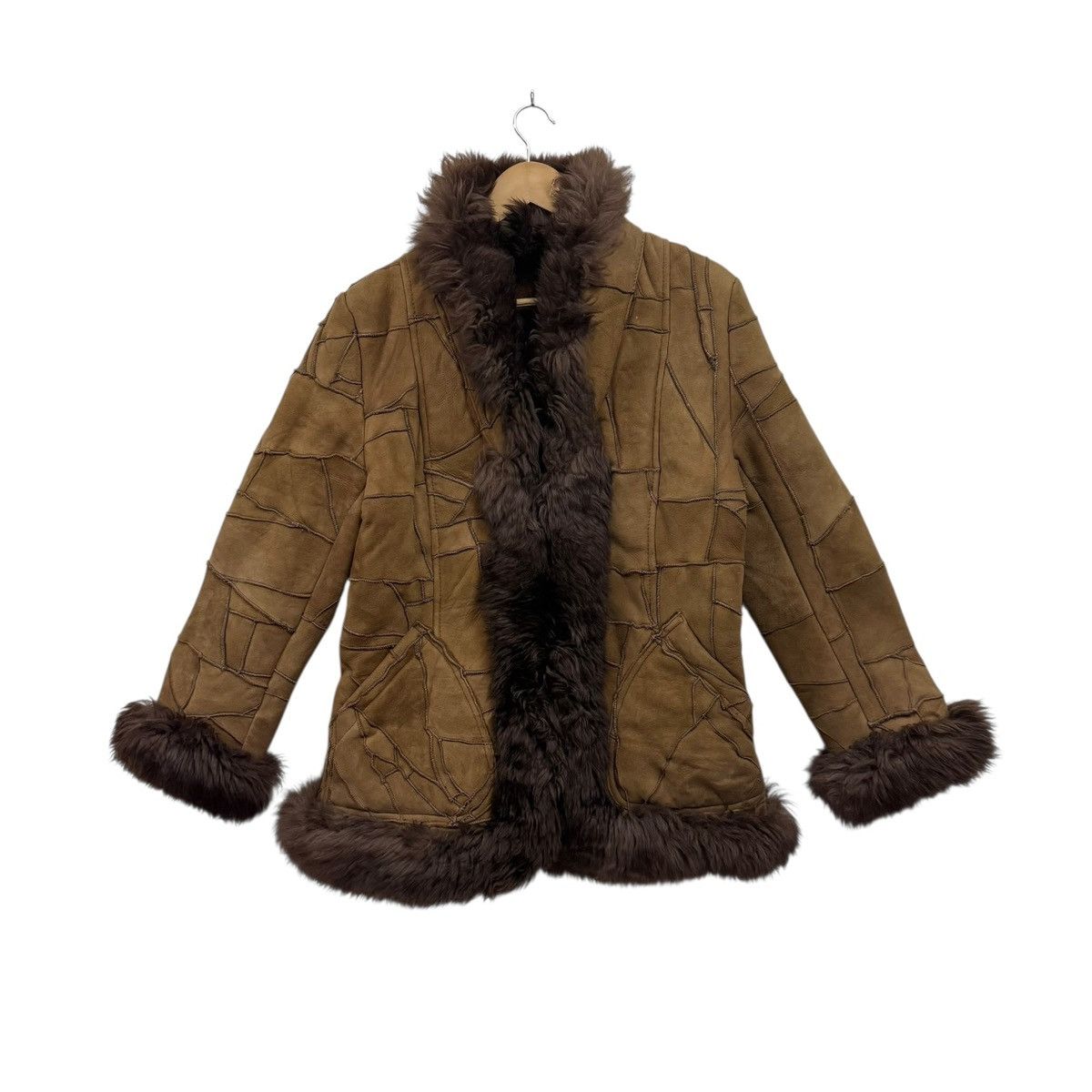 Issey Miyake Vintage Genuine Sheep Leather Fur Jacket Patchwork Size M / US 6-8 / IT 42-44 - 1 Thumbnail
