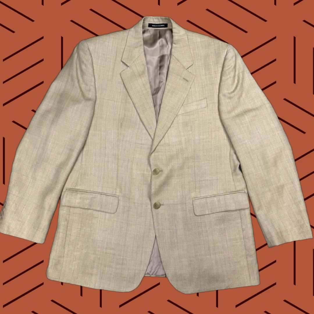Ralph Lauren VINTAGE Lauren Ralph Lauren Beige Pastel Plaid Silk Wool Sport Coat 42R Mens Size US XS / EU 42 / 0 - 1 Thumbnail
