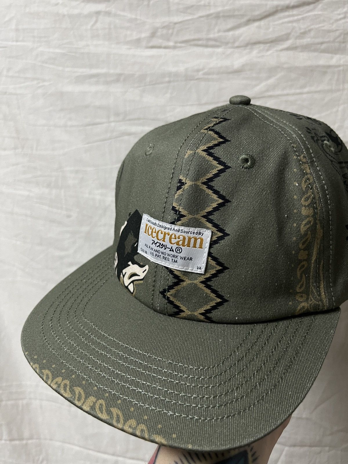 Billionaire Boys Club × Icecream Billionaire Boys Club BBC Ice Cream Green Paisley Snapback F Size ONE SIZE - 4 Thumbnail