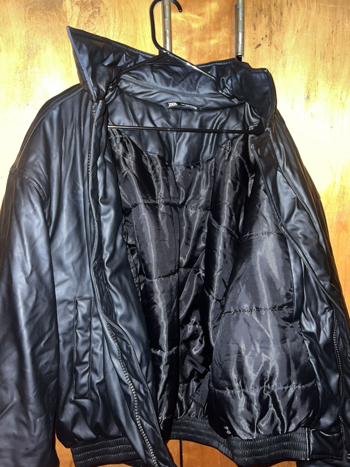 Zara Zara leather bomber jacket Size M / US 6-8 / IT 42-44 - 2 Thumbnail