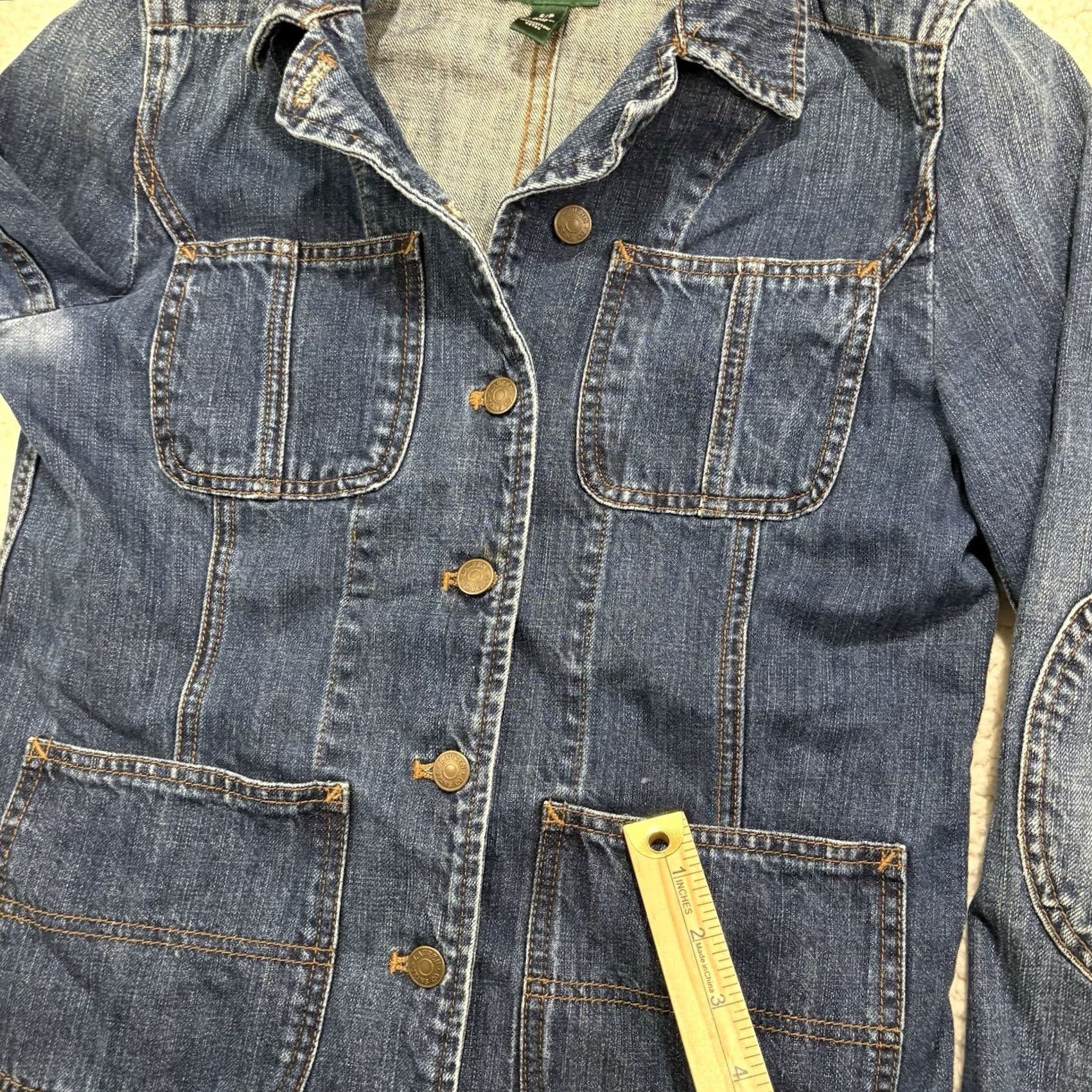 Ralph Lauren Ralph Lauren Jeans Co. Chore Denim Jacket S Jean Utility Pockets Elbow Patch Women Size 28" / US 6 / IT 42 - 5 Thumbnail