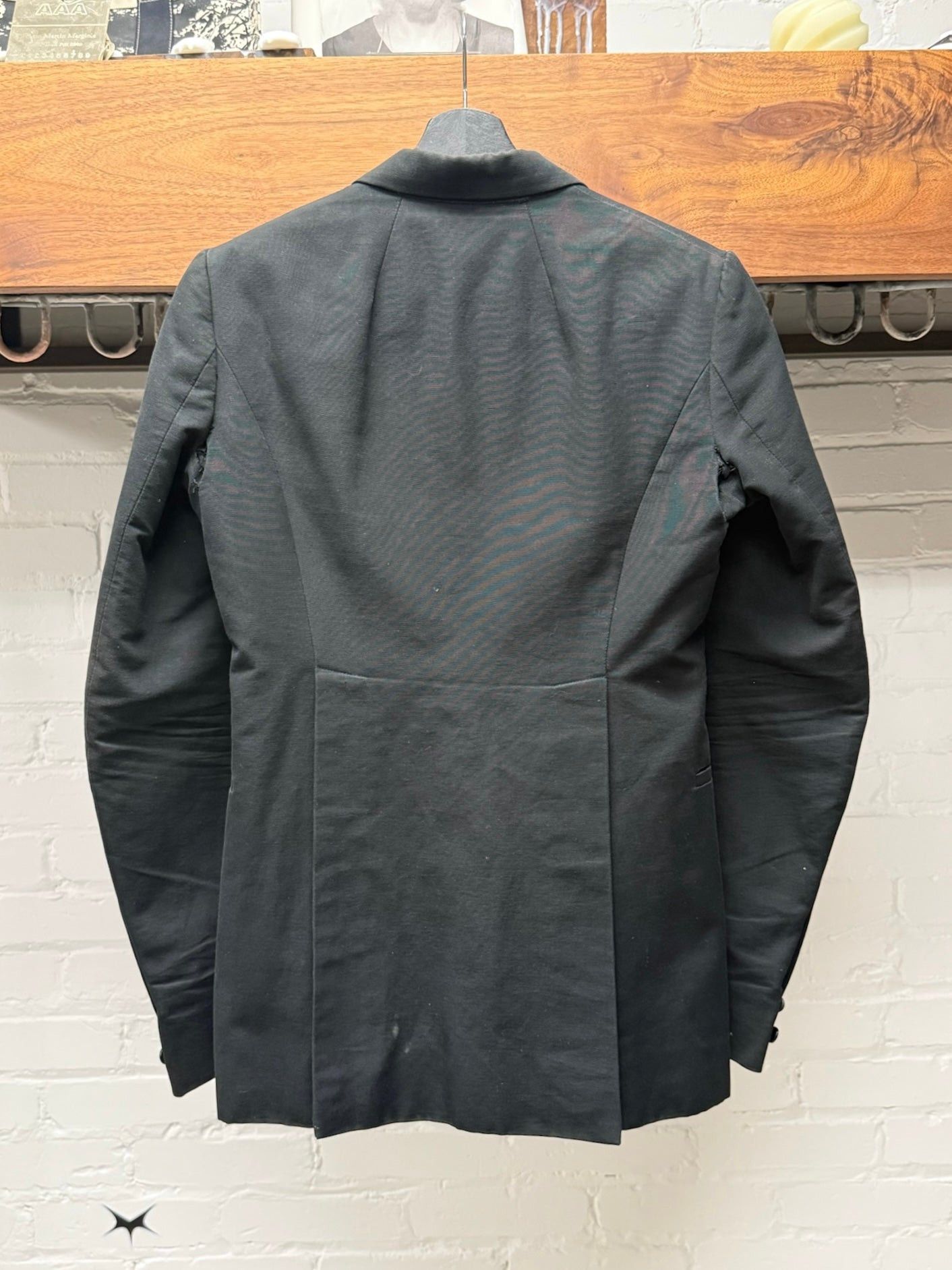 Rick Owens SS2013 Rick Owens ‘Island’ Mainline Black Cotton Blazer Size 46R - 3 Thumbnail