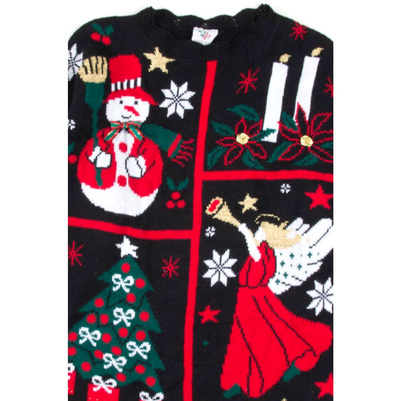 Vintage VINTAGE NutCracker Angel Ugly Christmas Pullover Black 57274 Large Pullover Christmas 27 44 Mens Womens Girls Boys Size L / US 10 / IT 46 - 2 Thumbnail