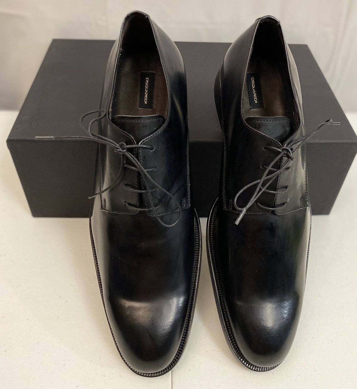 Dsquared2 Dsquared2 🇮🇹 Black Polished Leather Evening Derby 11 NEW Size US 11 / EU 44 - 18 Thumbnail