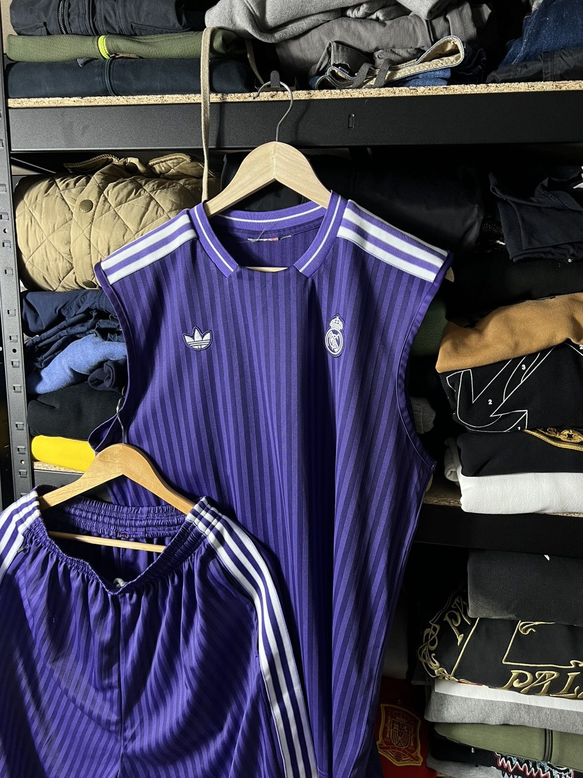 Adidas Adidas x Real Madrid Ronaldo #7 Football Jersey Shorts Set Size US 34 / EU 50 - 4 Thumbnail