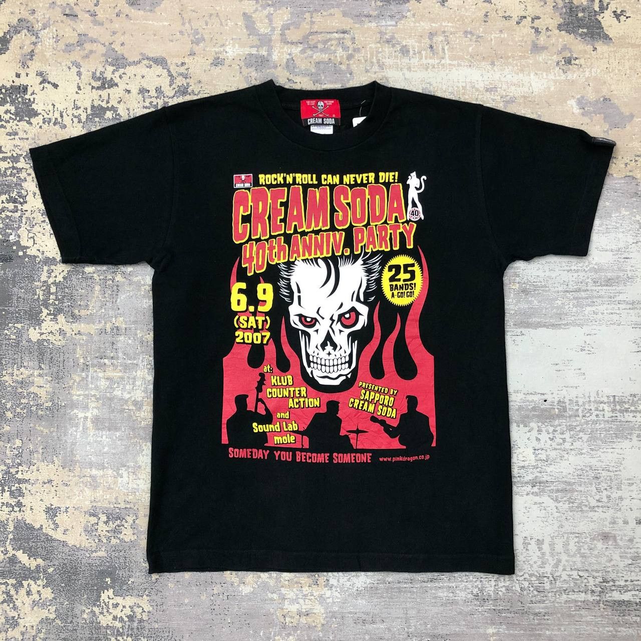 Japanese Brand T127 CREAM SODA x PINKDRAGON 40TH ANNIV. ROCK N PUNK TEE Size US S / EU 44-46 / 1 - 1 Thumbnail