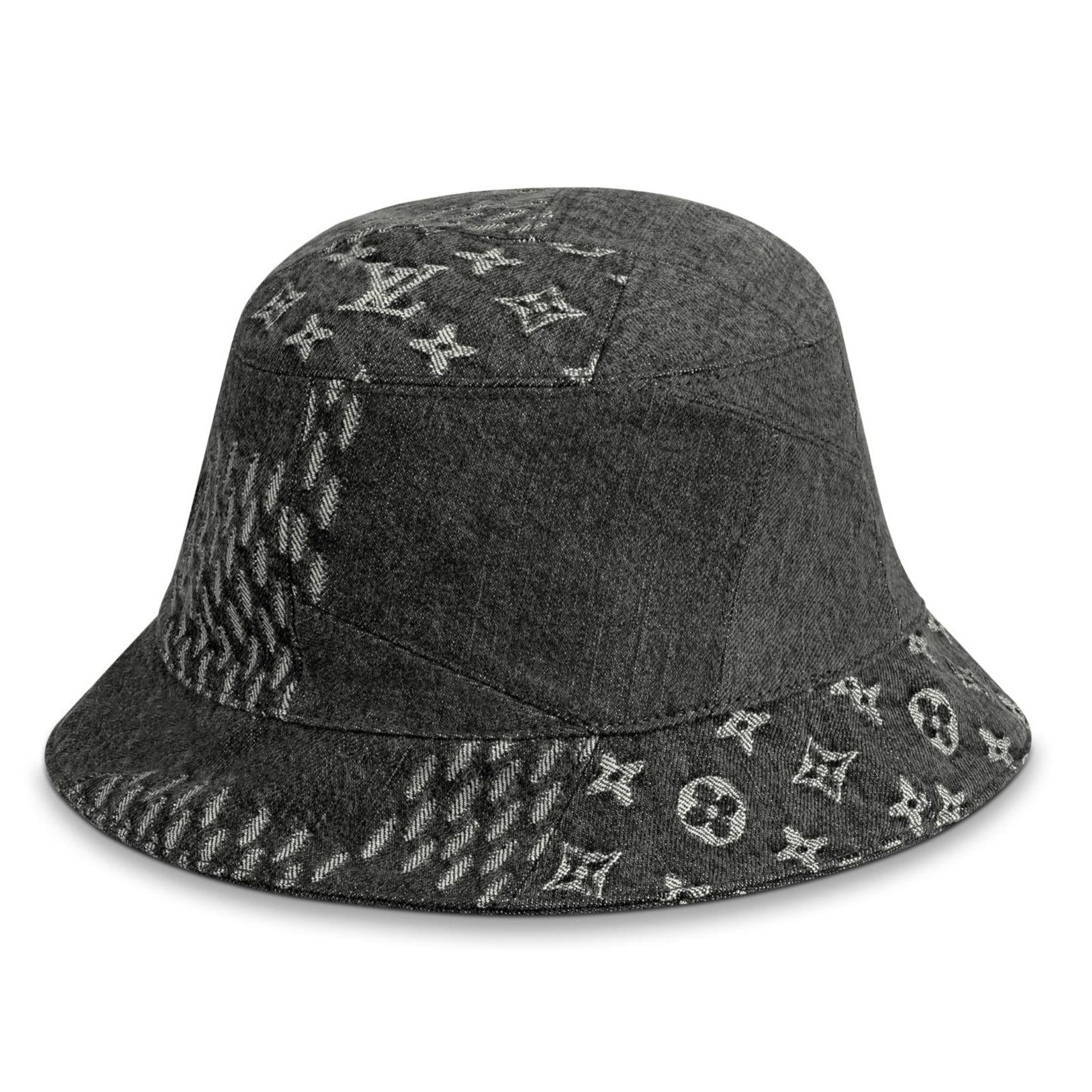 Louis Vuitton Louis Vuitton Nigo Black Monogram Logo Sun Bucket Hat M 58cm Size ONE SIZE - 1 Thumbnail